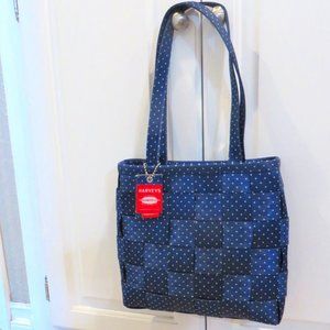 Harvey's Seatbelt Bag - Blue with white polka dots